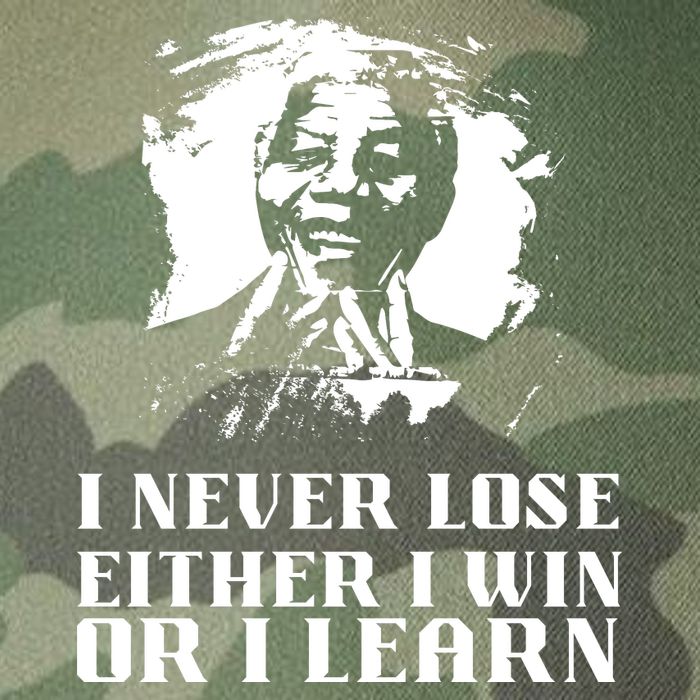 I Never Lose Either I Win Or I Learn Mandela's Motivational Legacy Tie Dye Trucker Hat