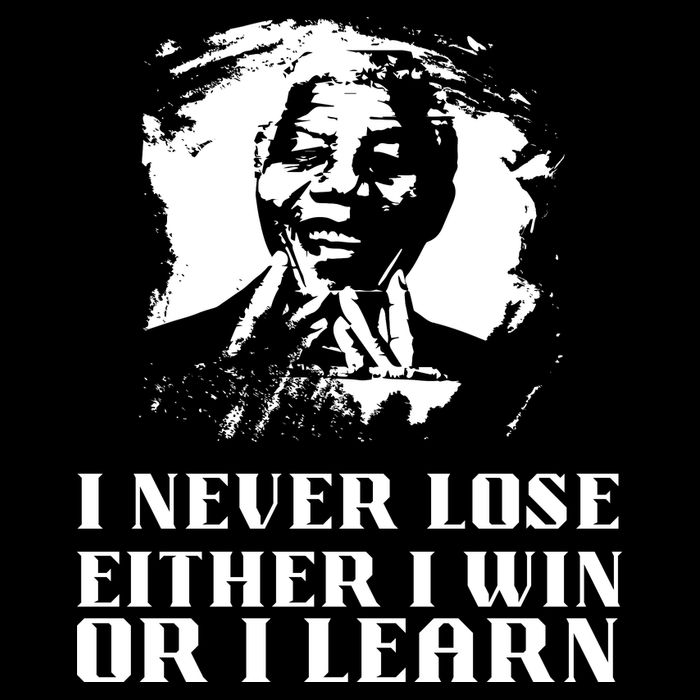 I Never Lose Either I Win Or I Learn Mandela's Motivational Impact Tech Backpack