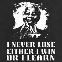 I Never Lose Either I Win Or I Learn Mandela's Motivational Adult Drive Performance Visor