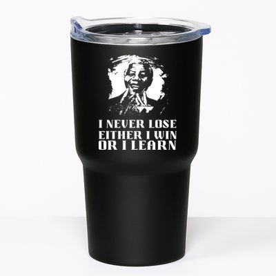 I Never Lose Either I Win Or I Learn Mandela's Motivational Tumbler