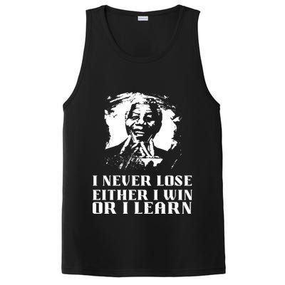 I Never Lose Either I Win Or I Learn Mandela's Motivational PosiCharge Competitor Tank