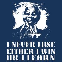 I Never Lose Either I Win Or I Learn Mandela's Motivational Cool Comfort Performance Bucket Hat