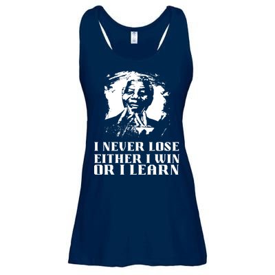 I Never Lose Either I Win Or I Learn Mandela's Motivational Ladies Essential Flowy Tank