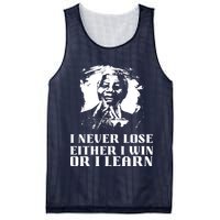 I Never Lose Either I Win Or I Learn Mandela's Motivational Mesh Reversible Basketball Jersey Tank