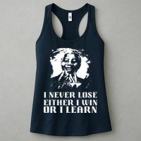 I Never Lose Either I Win Or I Learn Mandela's Motivational Womens Tank Top