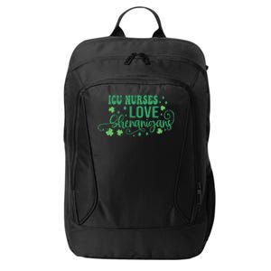 ICU Nurses Love Shenanigans St Patricks Day Irish Shamrock City Backpack