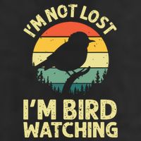 IM Not Lost IM Bird Wat Ching Bird Watcher Birder 7 Panel Mesh Trucker Snapback Hat