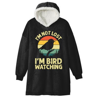 IM Not Lost IM Bird Wat Ching Bird Watcher Birder Hooded Wearable Blanket