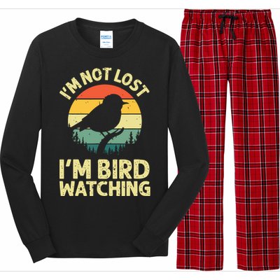 IM Not Lost IM Bird Wat Ching Bird Watcher Birder Long Sleeve Pajama Set