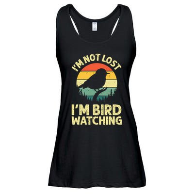 IM Not Lost IM Bird Wat Ching Bird Watcher Birder Ladies Essential Flowy Tank