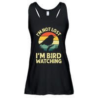 IM Not Lost IM Bird Wat Ching Bird Watcher Birder Ladies Essential Flowy Tank