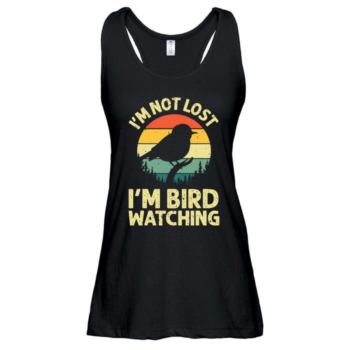 IM Not Lost IM Bird Wat Ching Bird Watcher Birder Ladies Essential Flowy Tank