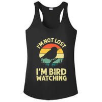 IM Not Lost IM Bird Wat Ching Bird Watcher Birder Ladies PosiCharge Competitor Racerback Tank