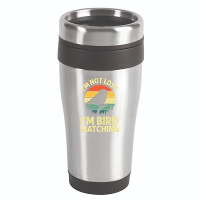 IM Not Lost IM Bird Wat Ching Bird Watcher Birder 16oz Travel Tumbler