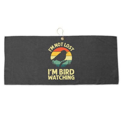 IM Not Lost IM Bird Wat Ching Bird Watcher Birder Large Microfiber Waffle Golf Towel