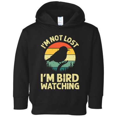 IM Not Lost IM Bird Wat Ching Bird Watcher Birder Toddler Hoodie
