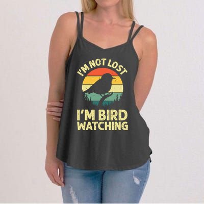 IM Not Lost IM Bird Wat Ching Bird Watcher Birder Women's Strappy Tank