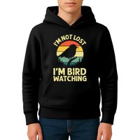 IM Not Lost IM Bird Wat Ching Bird Watcher Birder Kids Hoodie