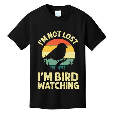 IM Not Lost IM Bird Wat Ching Bird Watcher Birder Kids T-Shirt