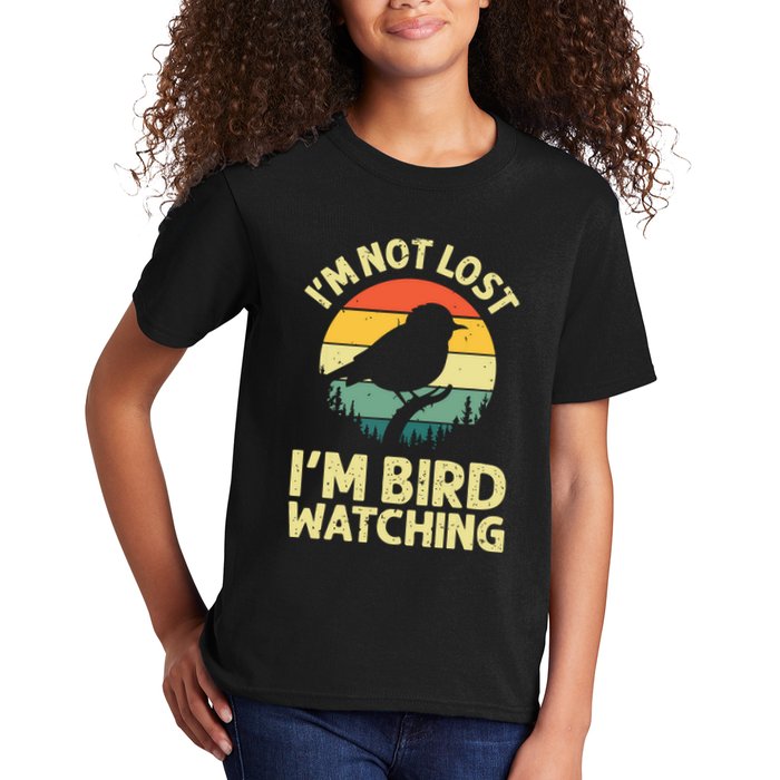 IM Not Lost IM Bird Wat Ching Bird Watcher Birder Kids T-Shirt