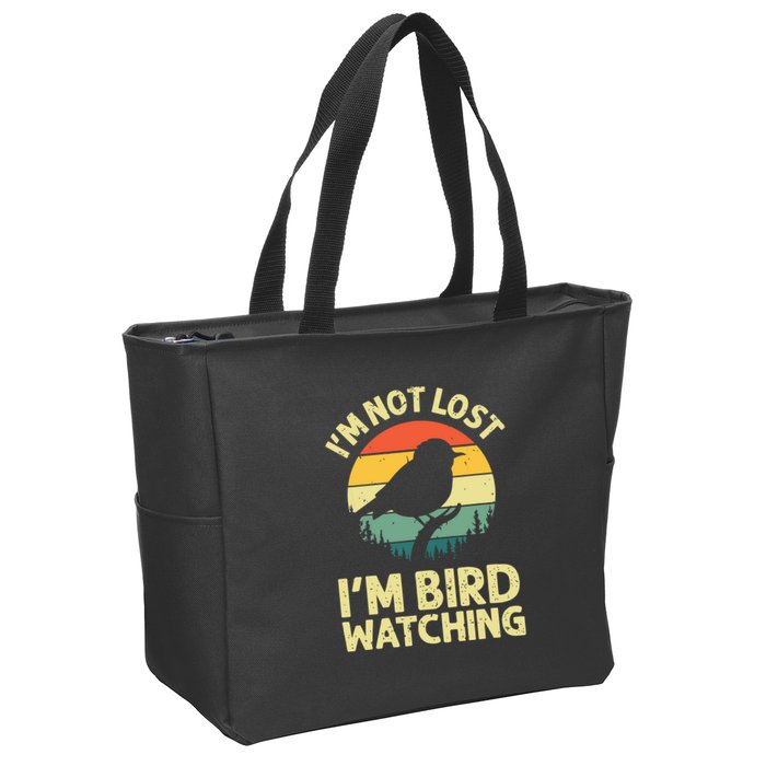 IM Not Lost IM Bird Wat Ching Bird Watcher Birder Zip Tote Bag
