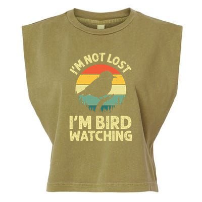 IM Not Lost IM Bird Wat Ching Bird Watcher Birder Garment-Dyed Women's Muscle Tee