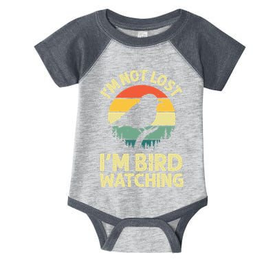 IM Not Lost IM Bird Wat Ching Bird Watcher Birder Infant Baby Jersey Bodysuit