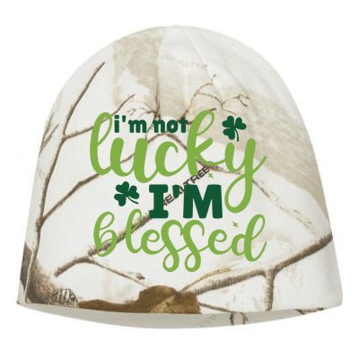 Im Not Lucky Im Blessed St Patrick’S Day Kati - Camo Knit Beanie