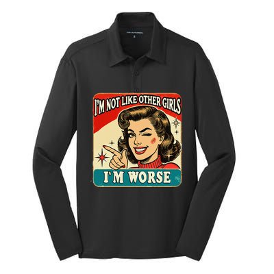 IM Not Like Other IM Worse Silk Touch Performance Long Sleeve Polo