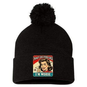 IM Not Like Other IM Worse Pom Pom 12in Knit Beanie