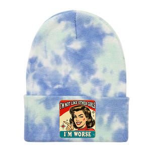 IM Not Like Other IM Worse Tie Dye 12in Knit Beanie