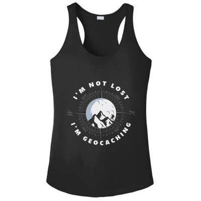 IM Not Lost IM Geocacher Funny Geocacher Geocache Ladies PosiCharge Competitor Racerback Tank