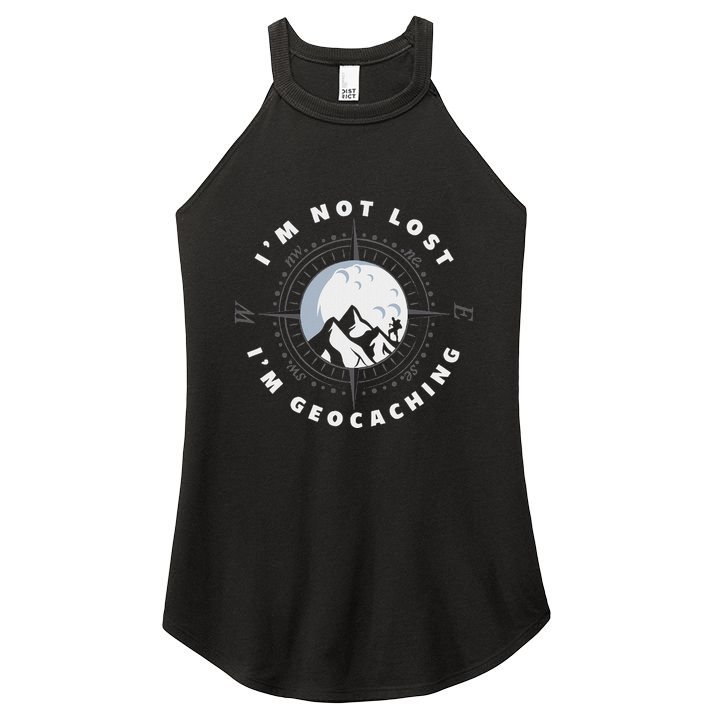IM Not Lost IM Geocacher Funny Geocacher Geocache Women's Perfect Tri Rocker Tank
