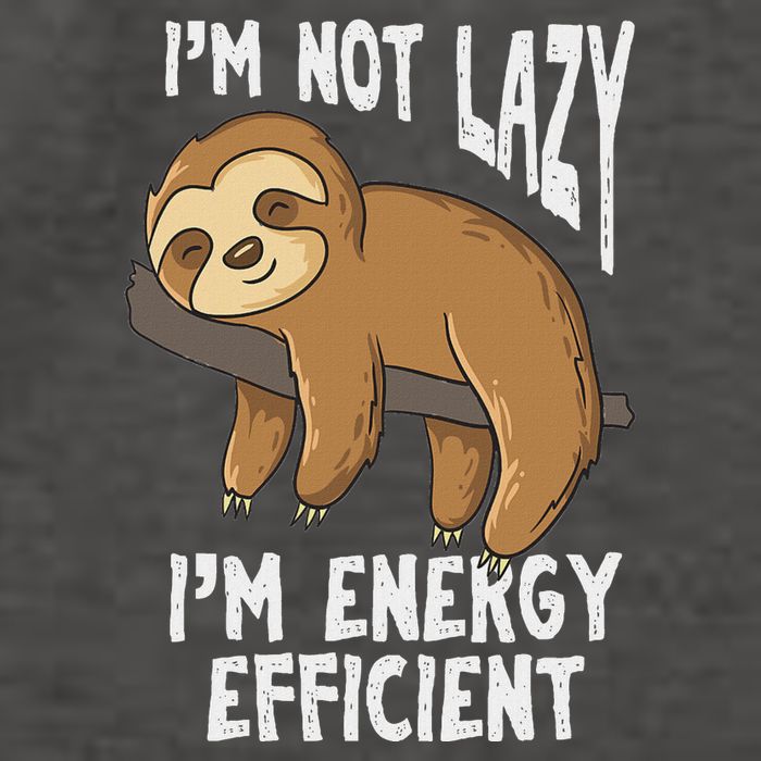 IM Not Lazy IM Energy Efficient Funny Sloths Vector Backpack