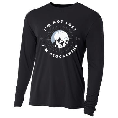 Im Not Lost Im Geocacher Funny Geocacher Geocache Cooling Performance Long Sleeve Crew