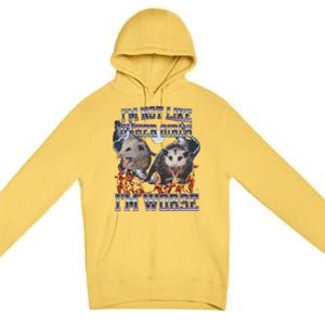 IM Not Like Other IM Worse Possum Funny Premium Pullover Hoodie