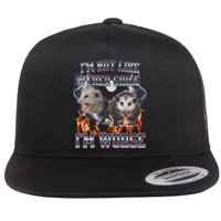 IM Not Like Other IM Worse Possum Funny Flat Bill Trucker Hat