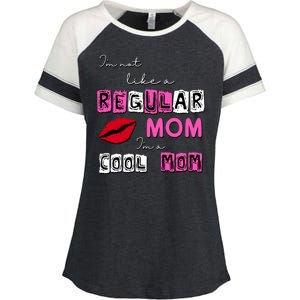 IM Not Like A Regular Mom IM A Coolmom Enza Ladies Jersey Colorblock Tee