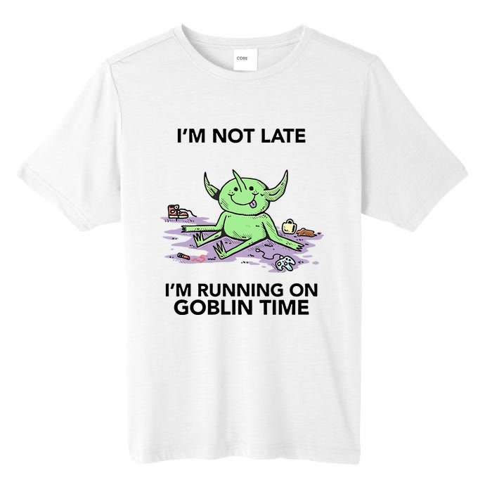 IM Not Late IM Running On Goblin Time Tall Fusion ChromaSoft Performance T-Shirt