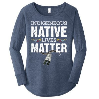 Indigenous Native Lives Matter Native American Day Indian Great Gift Women's Perfect Tri Tunic Long Sleeve Shirt