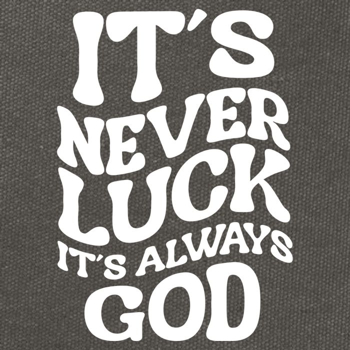 Its Never Luck Its Always God Retro Groovy Cotton Canvas Backpack