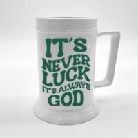 Its Never Luck Its Always God Retro Groovy Beer Stein