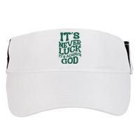 Its Never Luck Its Always God Retro Groovy Adult Drive Performance Visor
