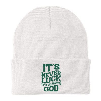 Its Never Luck Its Always God Retro Groovy Beanie