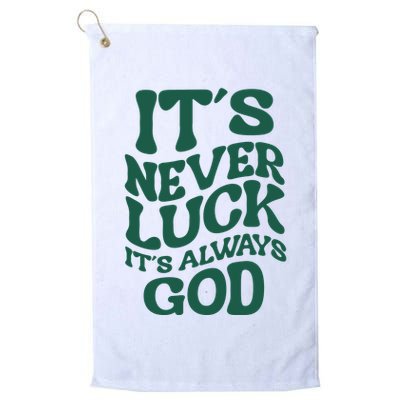 Its Never Luck Its Always God Retro Groovy Golf Towel