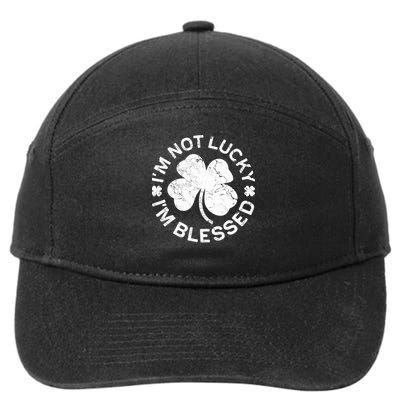 I'm Not Lucki I'm Blesssed Merch St.Patrick's Day 7-Panel Snapback Hat