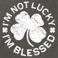 I'm Not Lucki I'm Blesssed Merch St.Patrick's Day Cotton Canvas Backpack