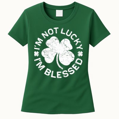 I'm Not Lucki I'm Blesssed Merch St.Patrick's Day Womens T-Shirt