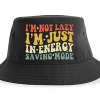 Im Not Lazy Im Just In Energy Saving Mode Groovy Sustainable Bucket Hat