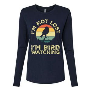 Im Not Lost Im Bird Watching Birdwatching Birds Lover Gift Womens Cotton Relaxed Long Sleeve T-Shirt